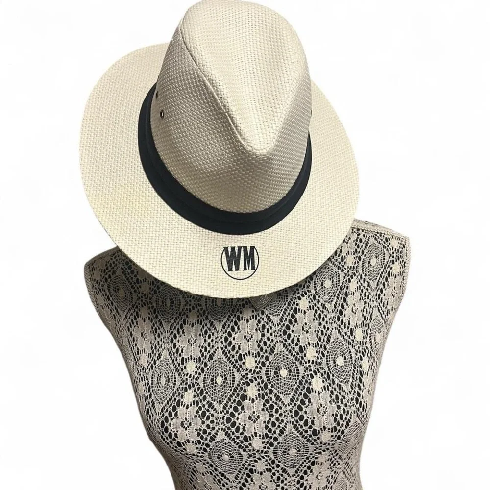 Elegant Cream Fedora with Black Band